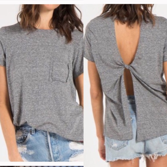 n:Philanthropy Tops - n:Philanthropy Tee Gray Twist Open Back NWT